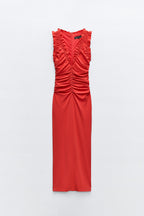 Ruffle Tank Midi Dress