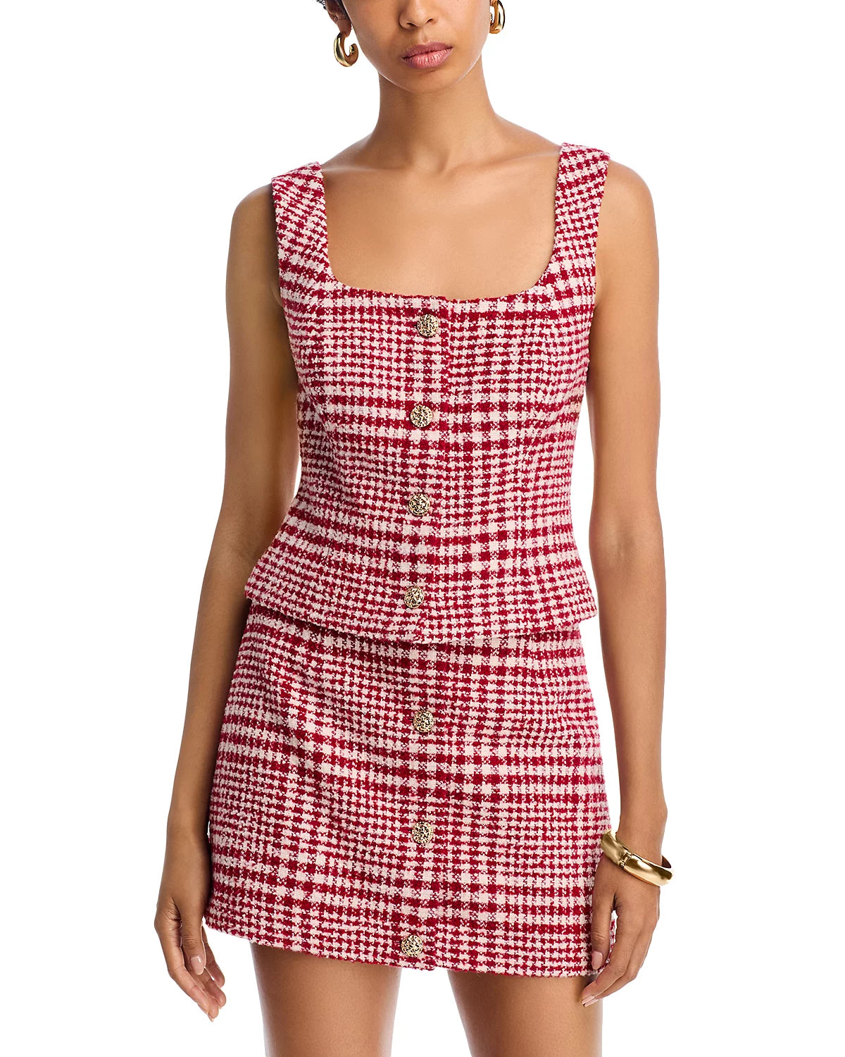 Houndstooth Skirt Set