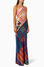 Cubism Patchwork Maxi Dress