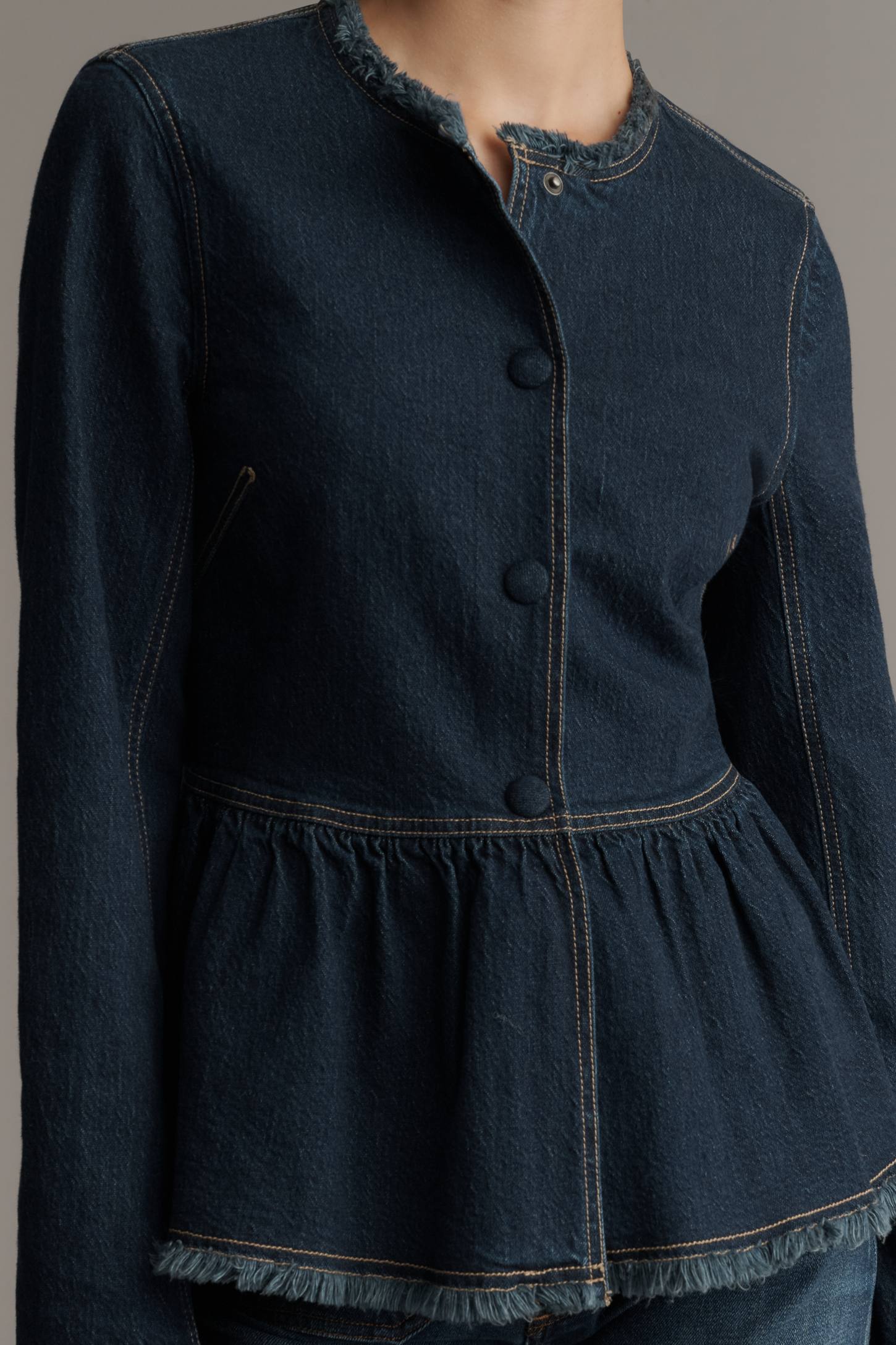 Peplum Denim Jacket