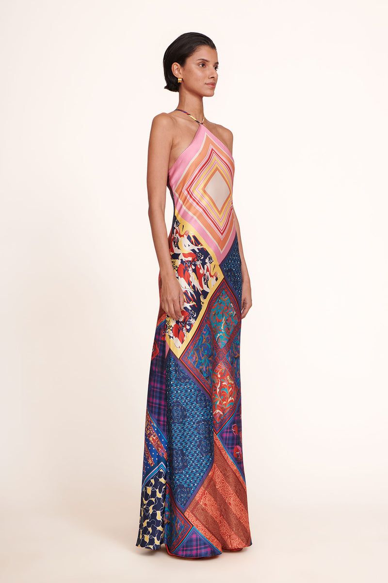 Cubism Patchwork Maxi Dress