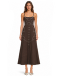Western Denim Maxi Dress