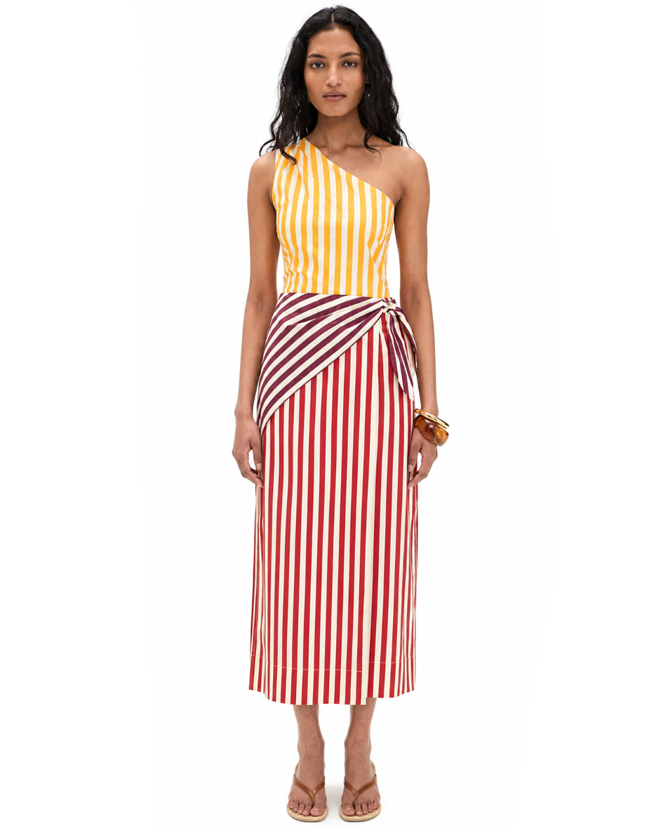 Belem Striped Midi Dress