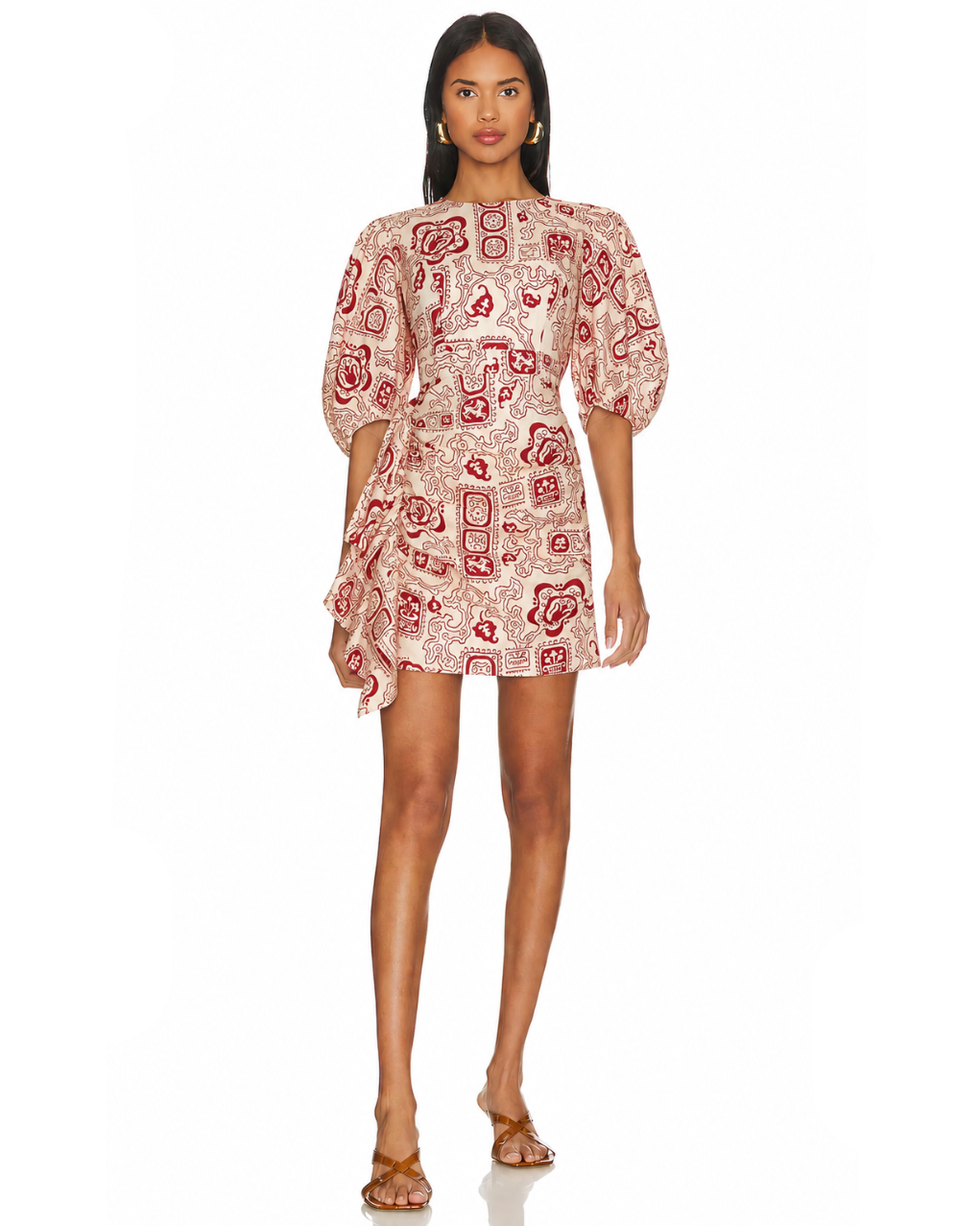 Pia Mini Dress in Wine
