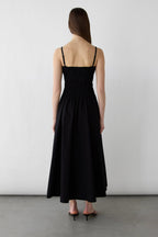 Shirred Midi Dress