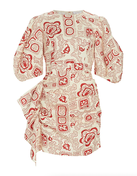 Pia Mini Dress in Wine