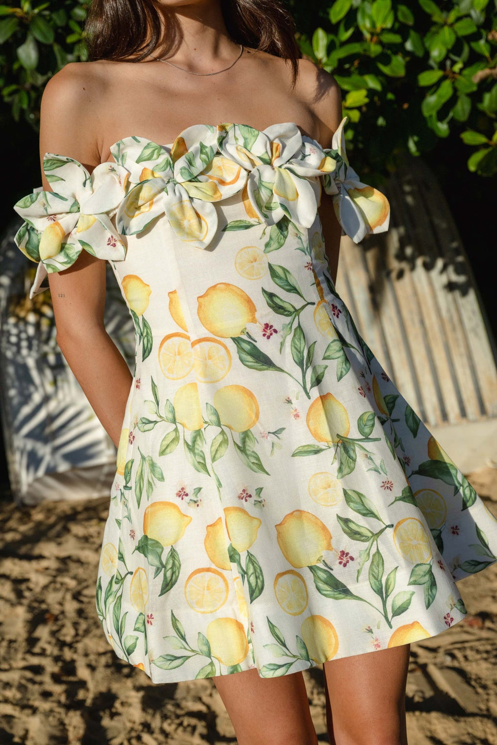 Hana Lemon Mini Dress
