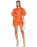 Pia Mini Dress in Coral