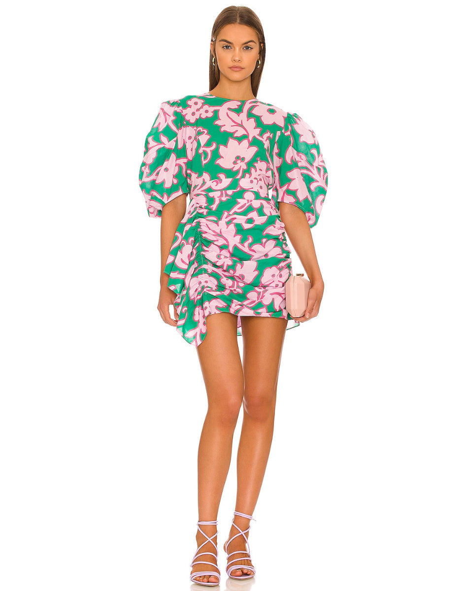 Pia Mini Dress in Guava