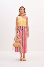 Belem Striped Midi Dress