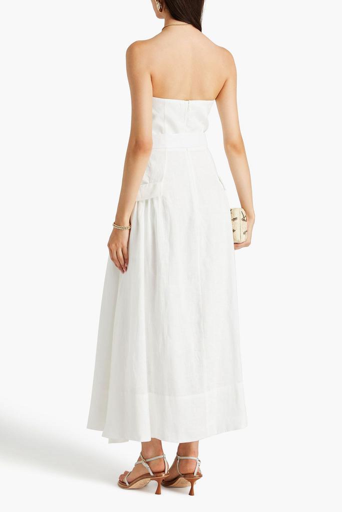 Belted Linen Maxi Dress