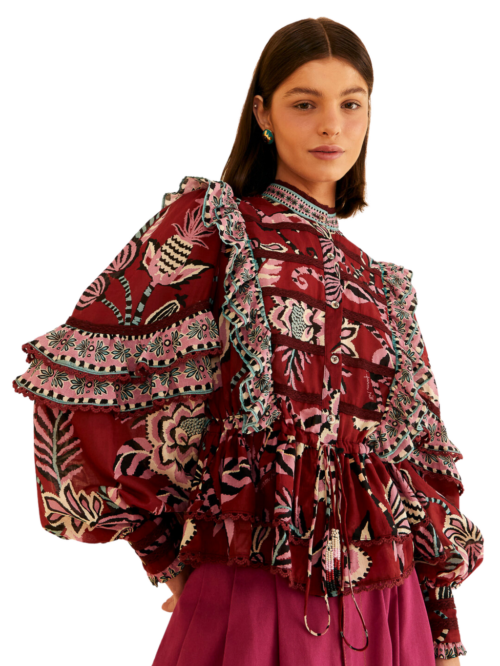 Garnet Ruffle Top