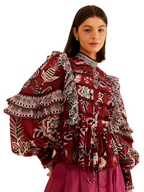 Garnet Ruffle Top