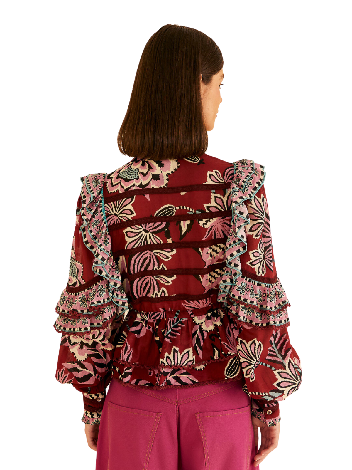 Garnet Ruffle Top