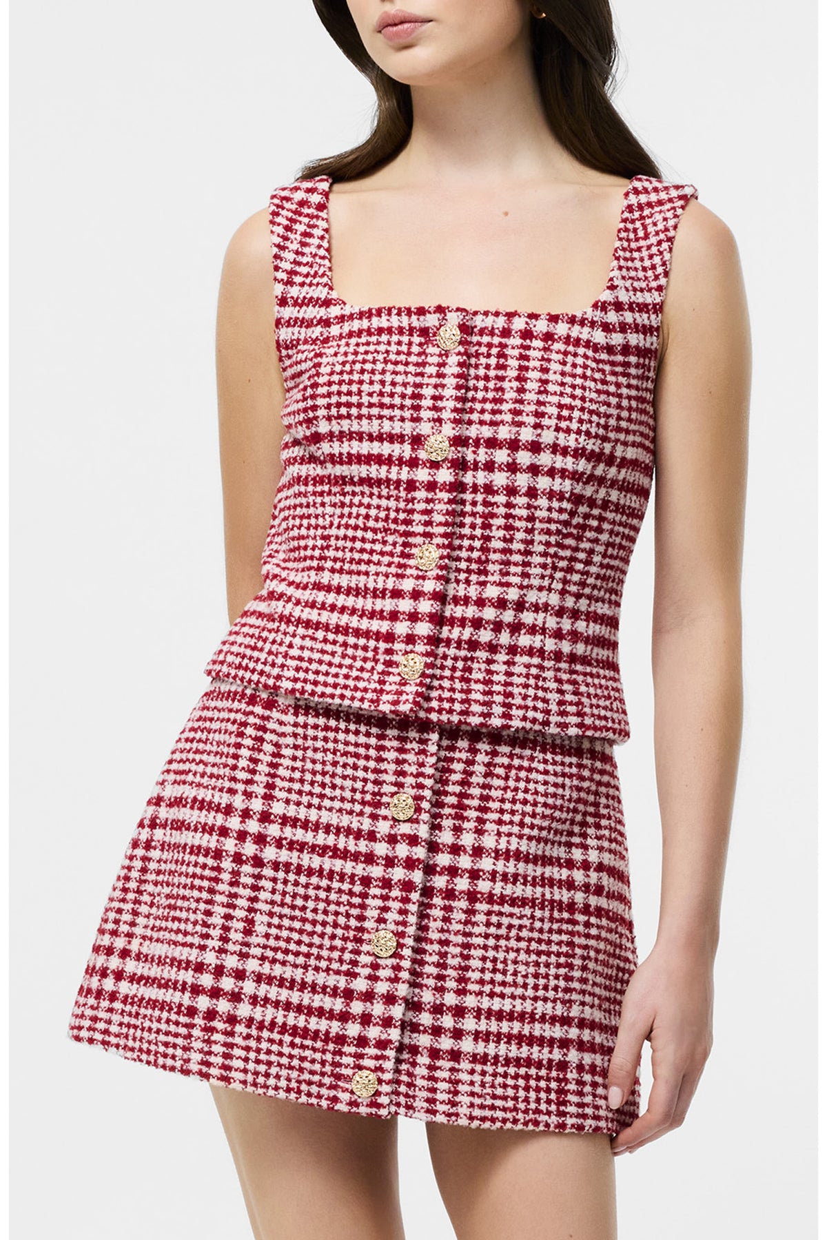 Houndstooth Skirt Set