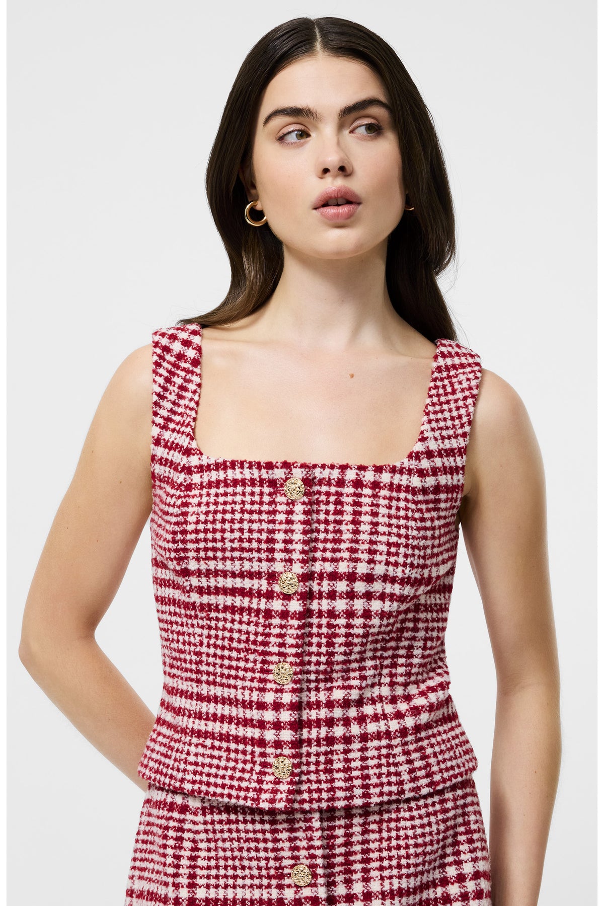 Houndstooth Skirt Set