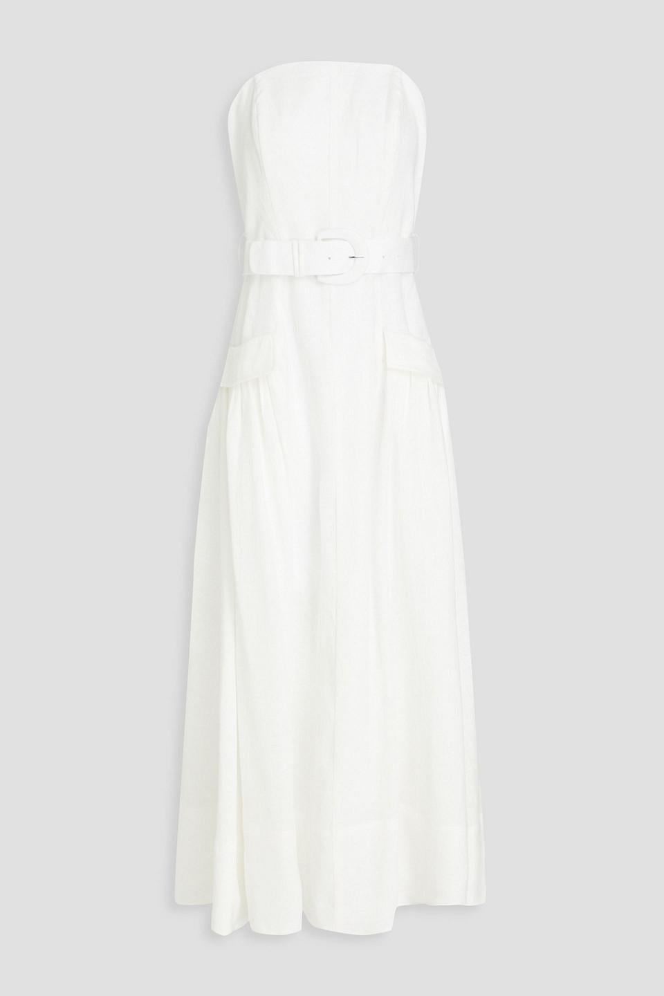 Belted Linen Maxi Dress