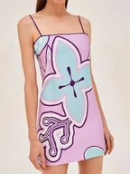 Irisa Mini Dress in Violet